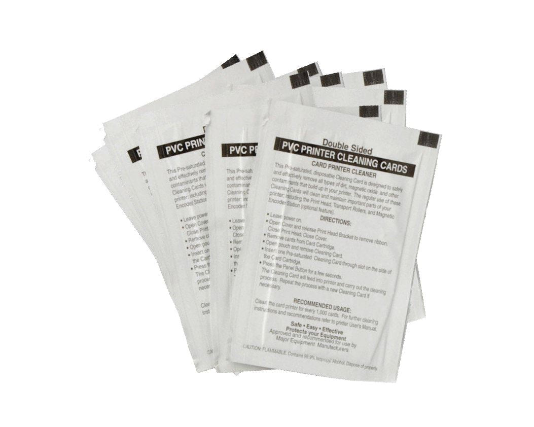 Fargo HDP DTC Extra Cleaning Cards Double-Sided, 086131 (Pack of 50)
