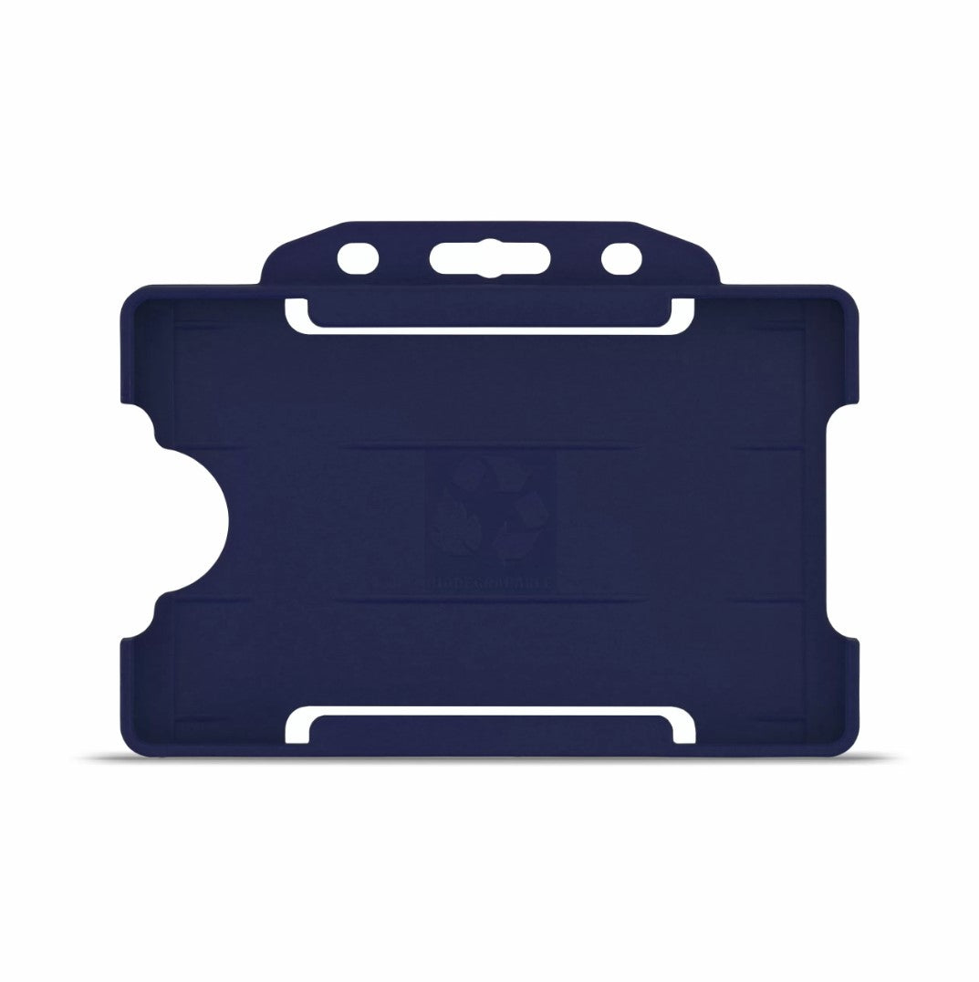 Navy Blue Bio Open Faced Card Holders – Landscape, 1-Sided (Pk. 1-100)