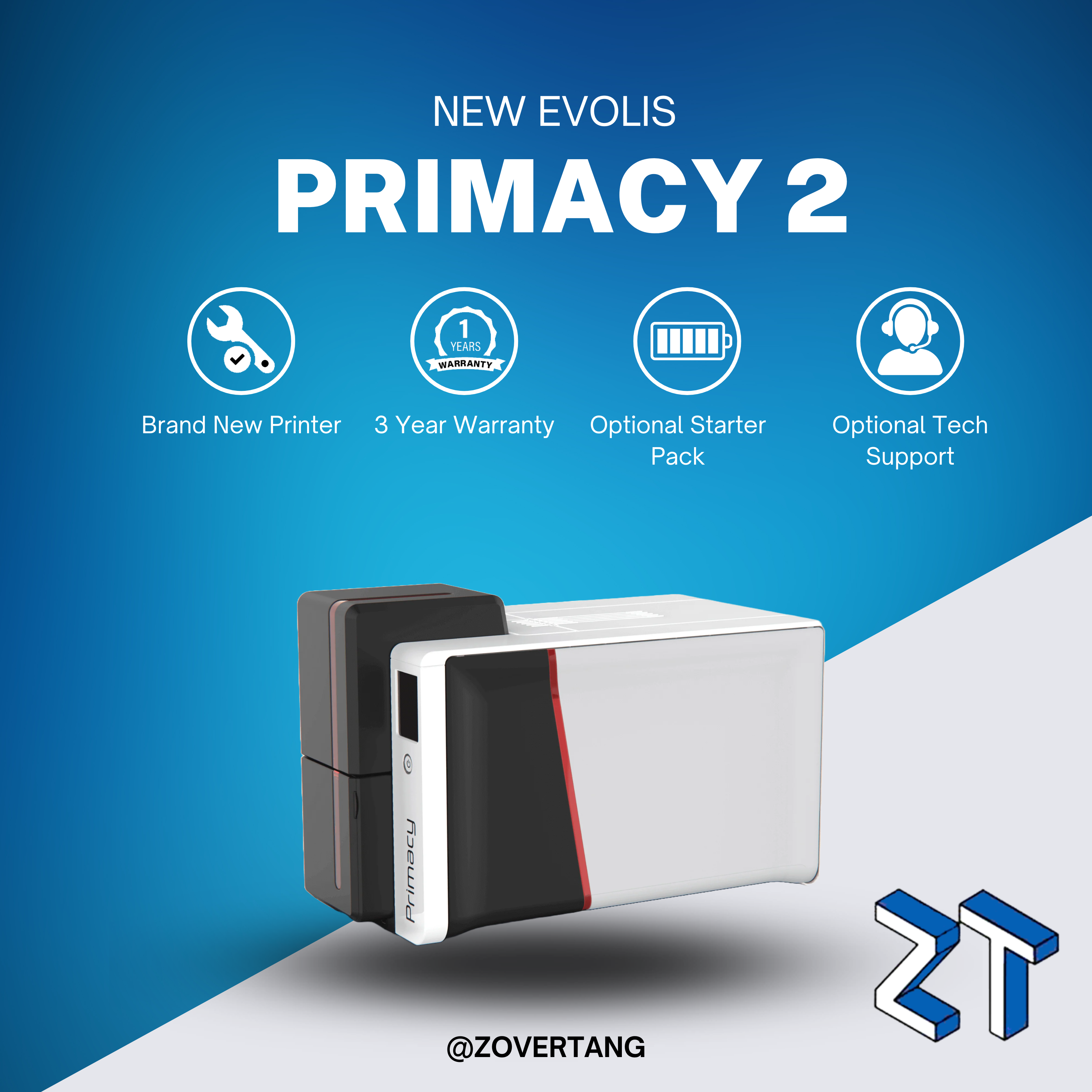Evolis Primacy 2 Simplex Expert ID Card Printer | High-Performance Single-Sided Printing