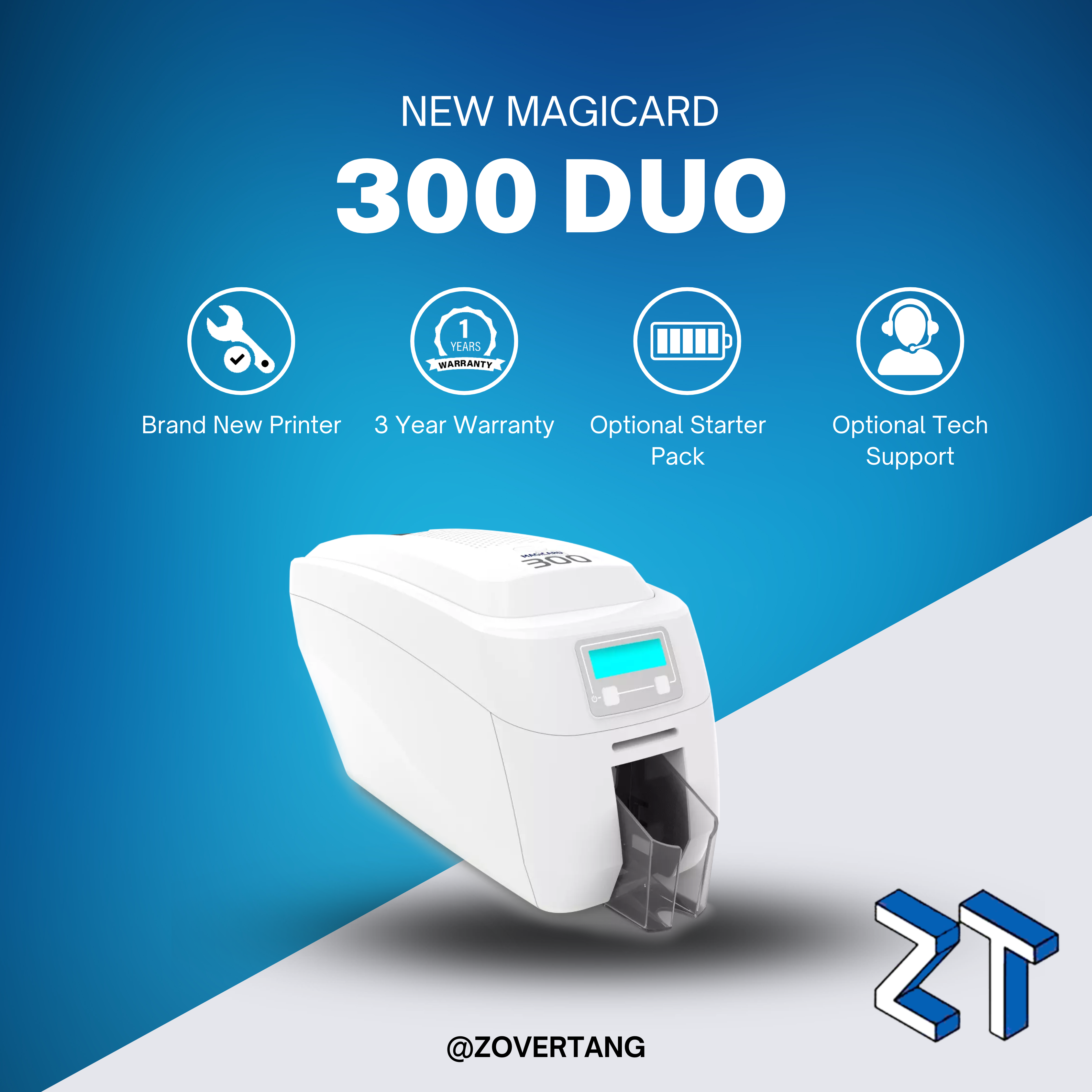 Magicard 300 ID Card Printer with Magnetic Stripe Encoding (Dual-Sided)
