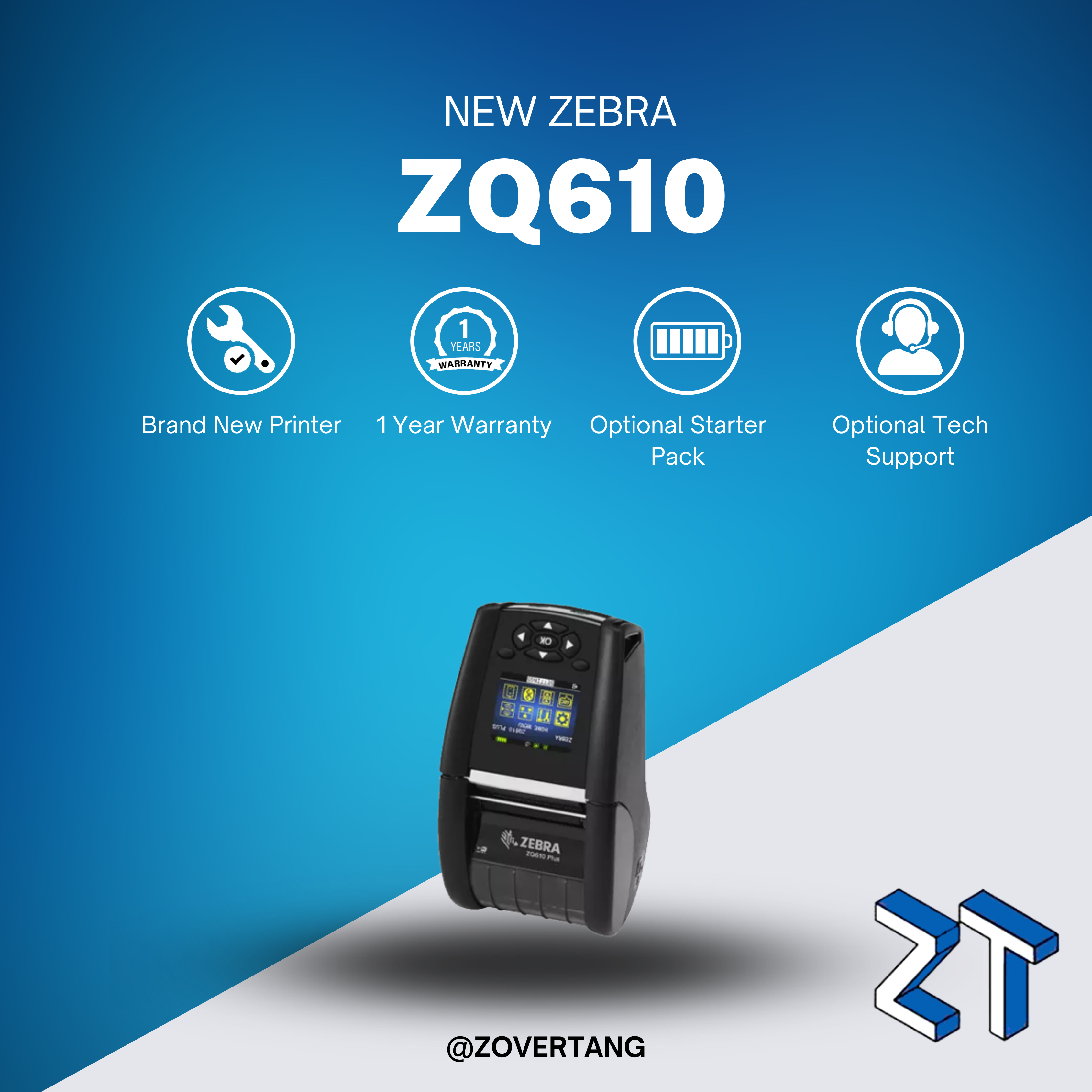 Zebra ZQ610 Direct Thermal Printer | Portable & High-Performance