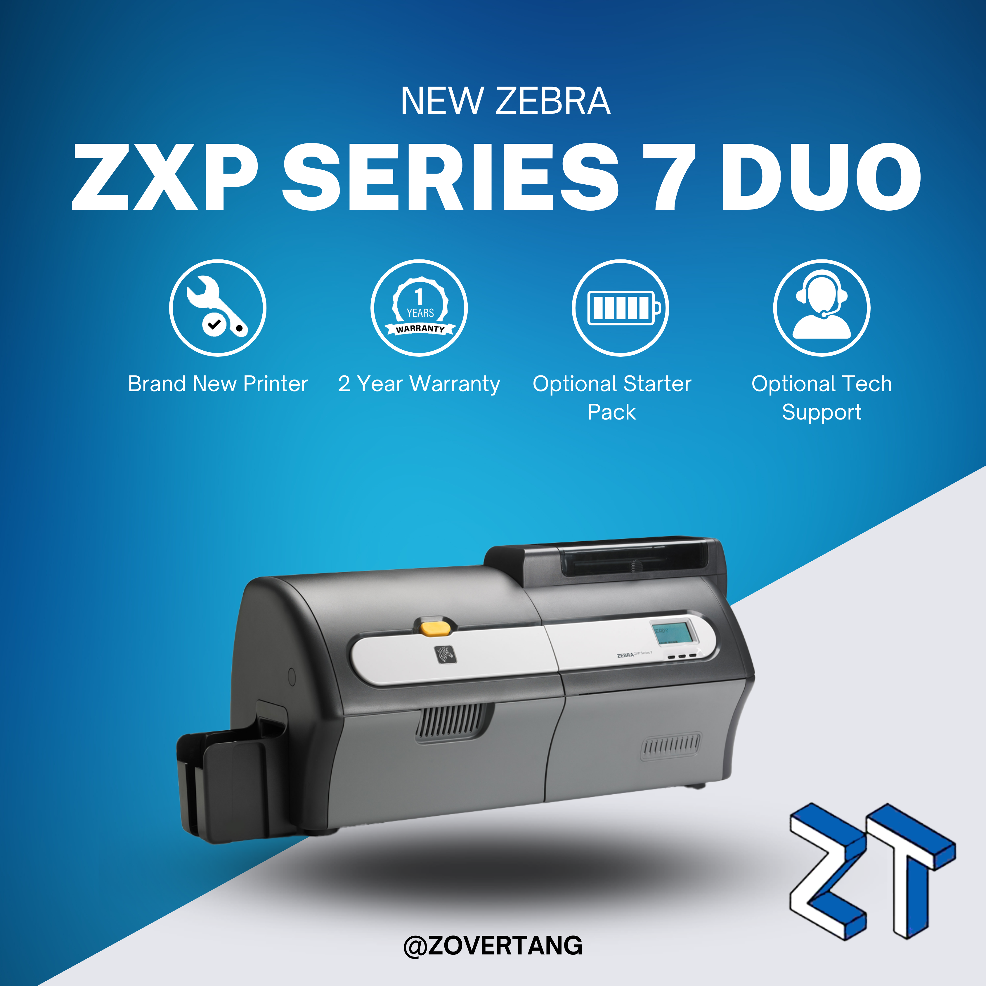 Zebra ZXP Series 7 Dual-Sided Plastic Card Printer | High-Quality & Versatile Printing