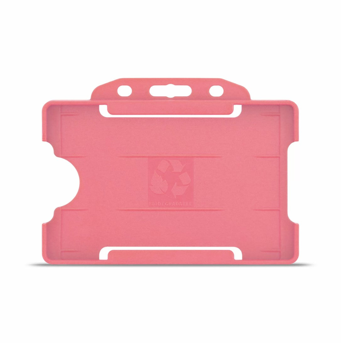 Pink Bio Open Faced Card Holders – Landscape, 1-Sided (Pk. 1-100)