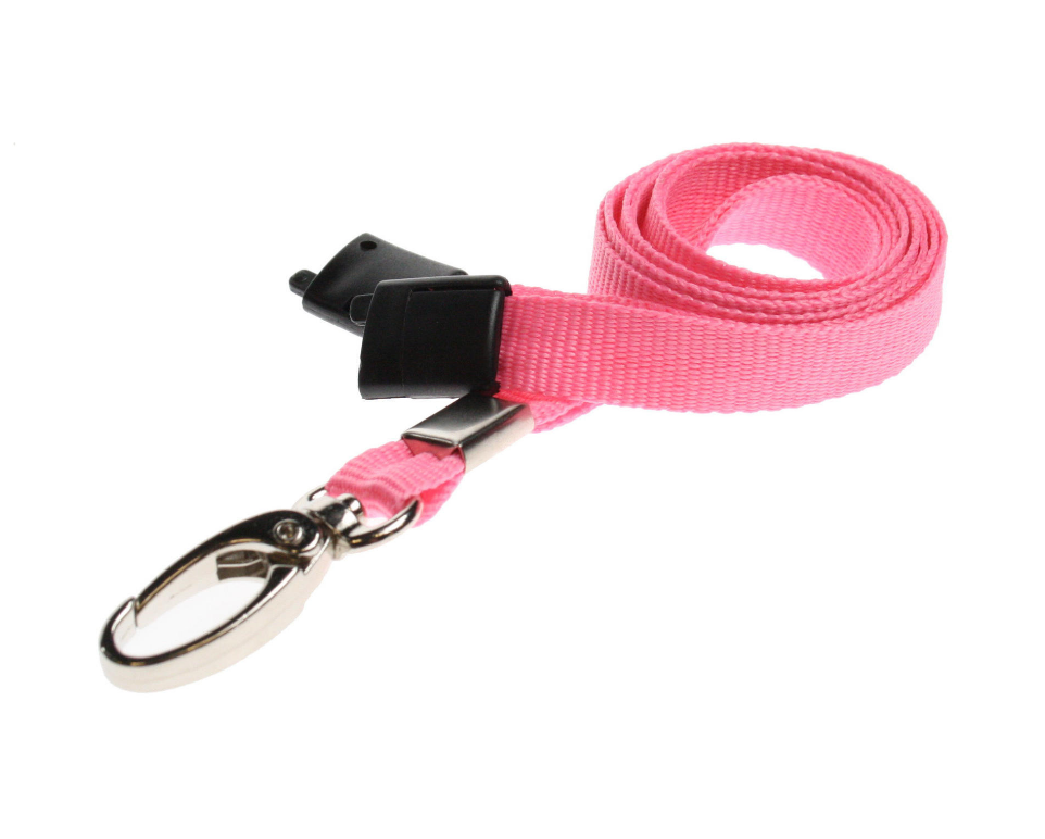 10mm Wide Lanyard With Metal Lobster Clip - Any Colour - (Packs of 1-100)
