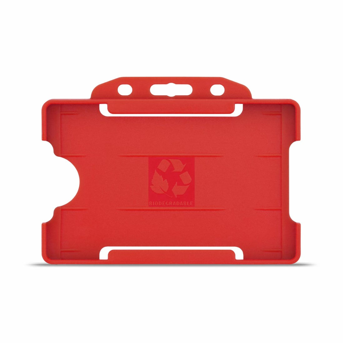Red Bio Open Faced Card Holders – Landscape, 1-Sided (Pk. 1-100)