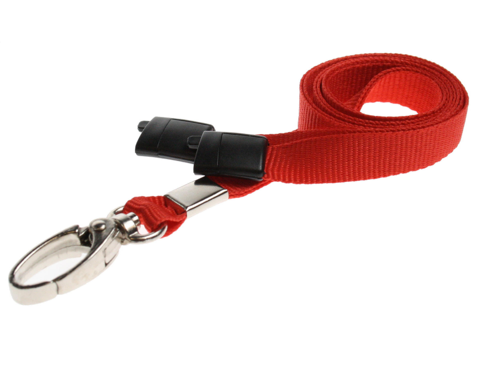 10mm Wide Lanyard With Metal Lobster Clip - Any Colour - (Packs of 1-100)