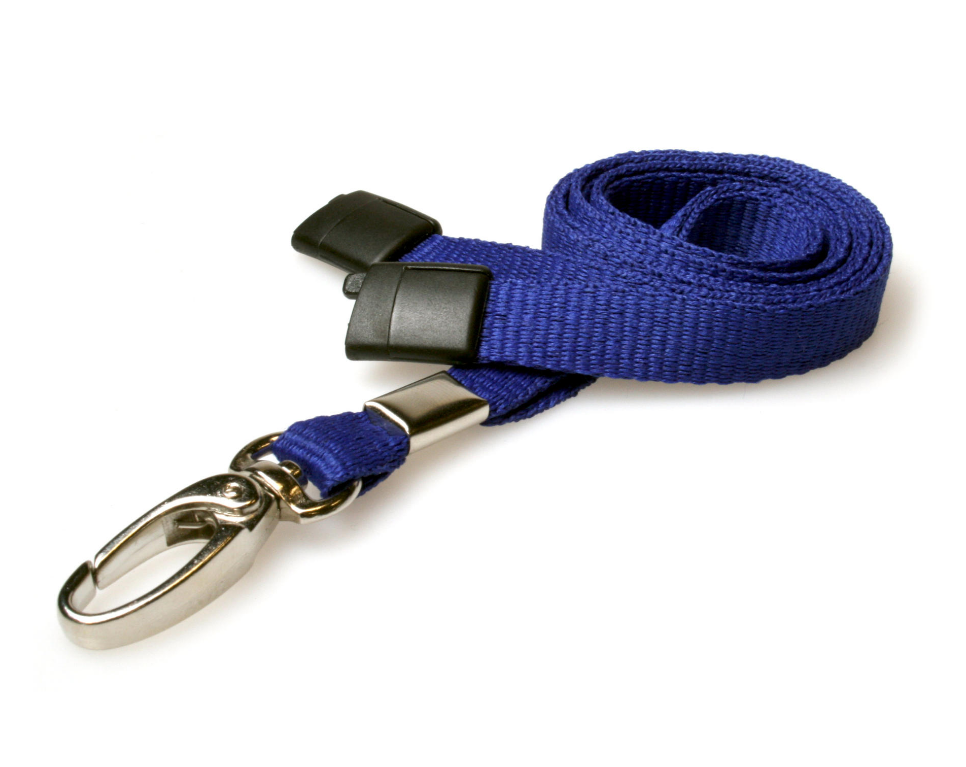 10mm Wide Lanyard With Metal Lobster Clip - Any Colour - (Packs of 1-100)