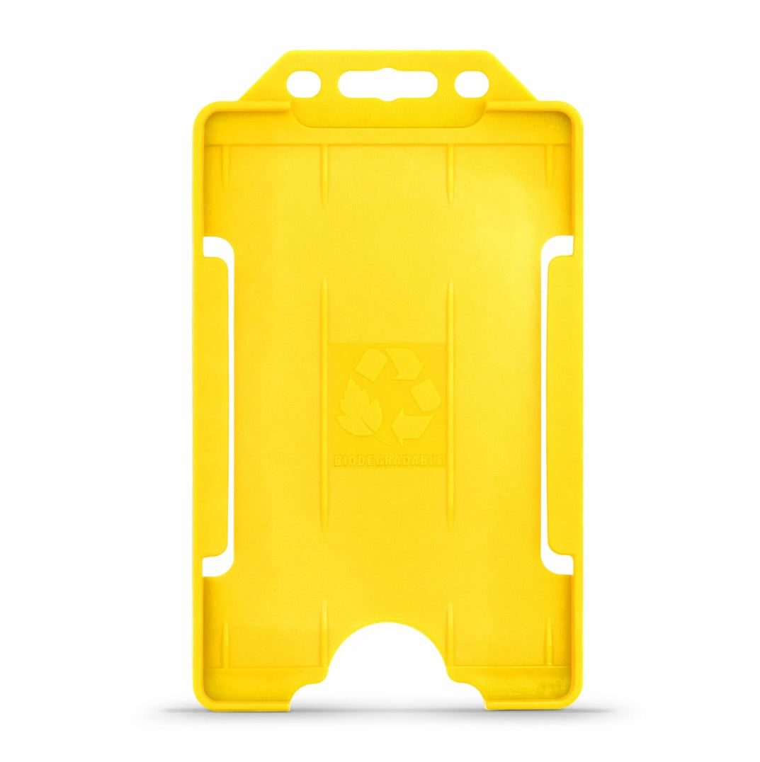 Yellow Bio Open Faced Card Holders – Portrait, 1-Sided (Pk. 1-100)