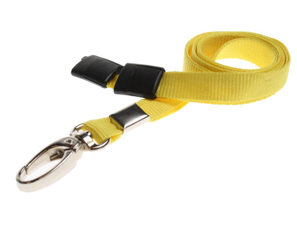 10mm Wide Lanyard With Metal Lobster Clip - Any Colour - (Packs of 1-100)