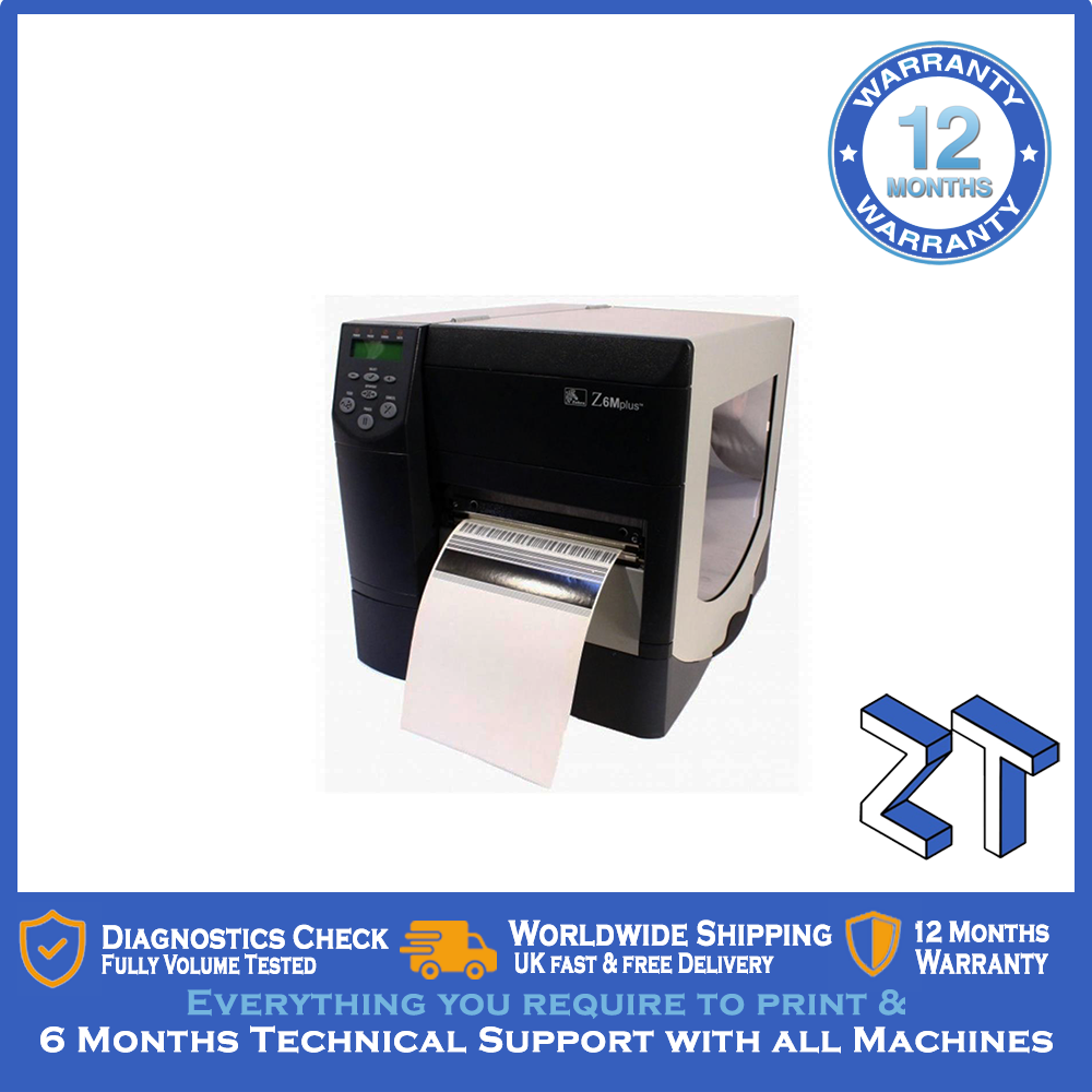 Zebra Z6M 203 DPI Label Printer | 6" Wide | USB & Ethernet Ready