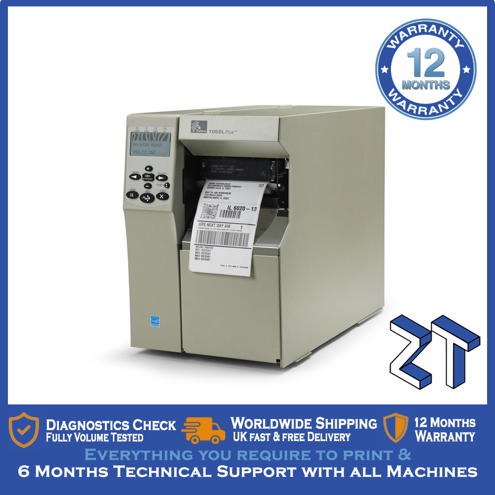 Zebra 105 SL Plus 203 DPI Thermal Transfer Label Printer With USB