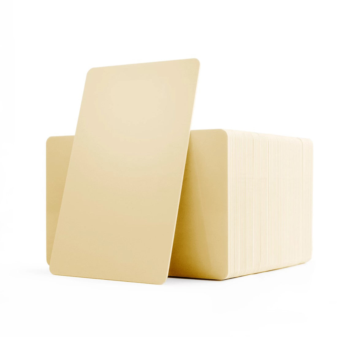 PVC CR80 Cream Coloured Cards With Solid Core Coloured Edges - 1 - 100