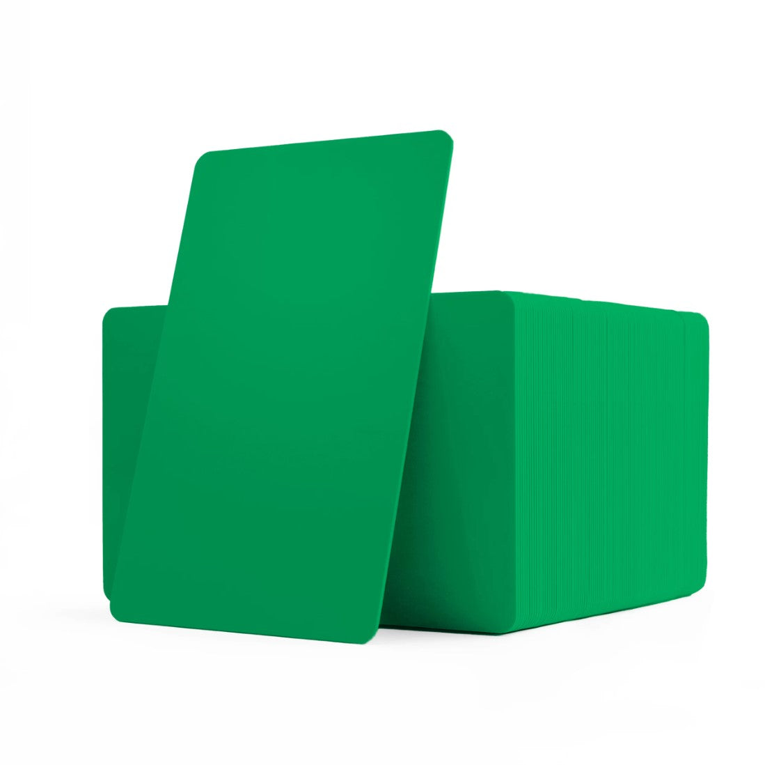 PVC CR80 Green Coloured Cards With Solid Core Coloured Edges - 1 - 100