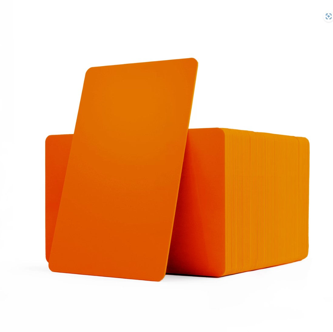PVC CR80 Orange Coloured Cards With Solid Core Coloured Edges - 1 - 100