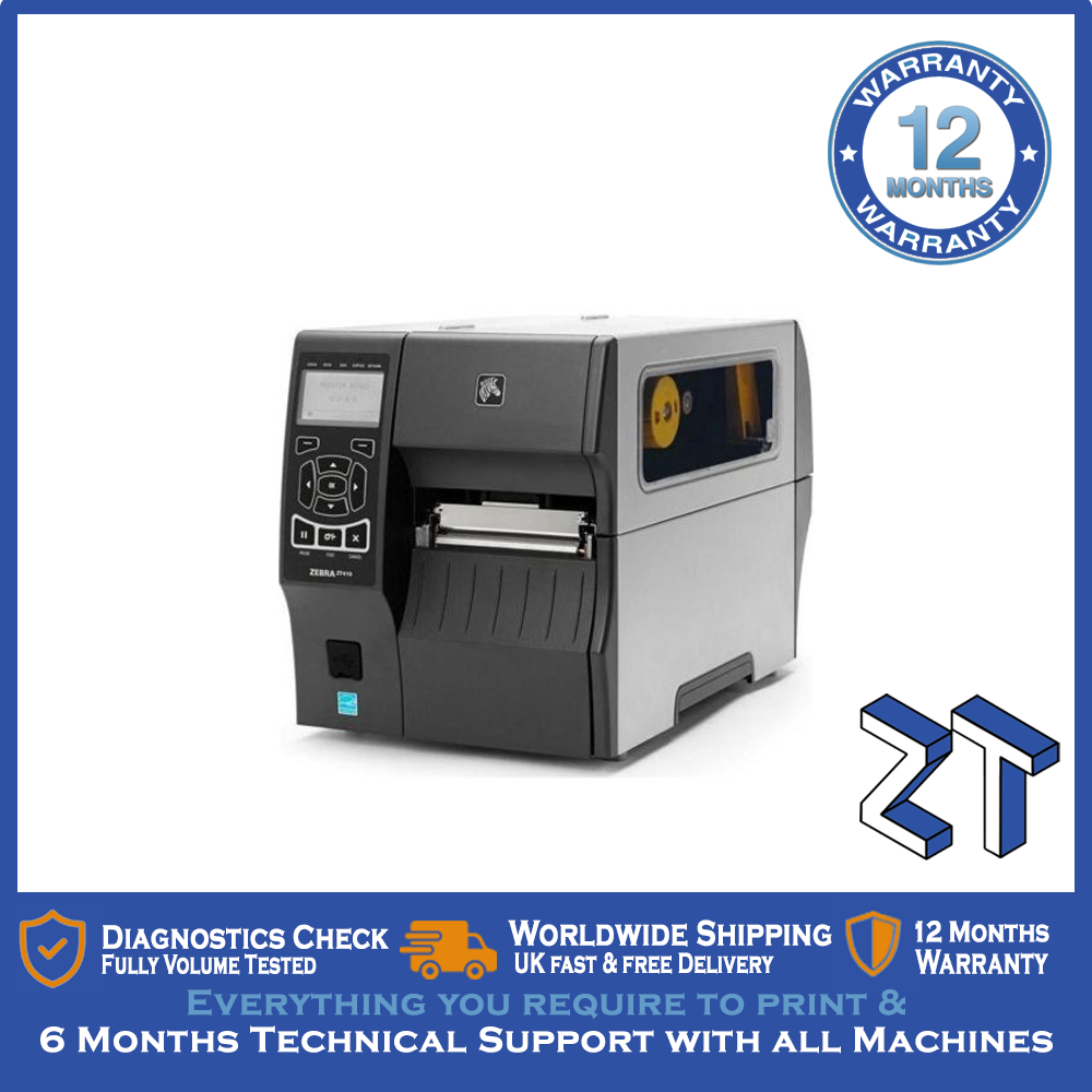 Zebra ZT 410 Thermal Industrial Label Printer, USB, ETH, Starter Pack & Support