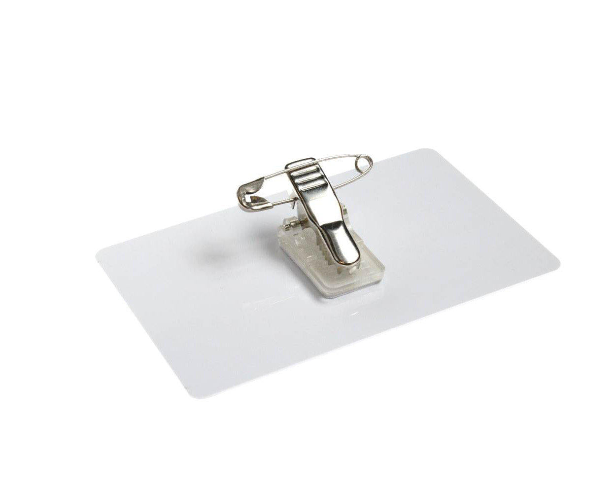 Metal Crocodile ID Card Clip with Pin & Self-Adhesive Pad (Pack of 100)
