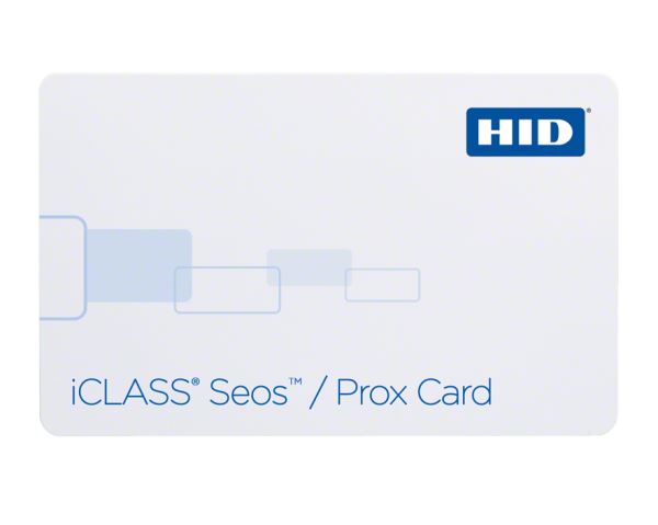 HID 5105PGGMNN iClass Seos + Prox Composite PET/PVC Card - 16K Bytes â€“ Programmed (Pack of 100)