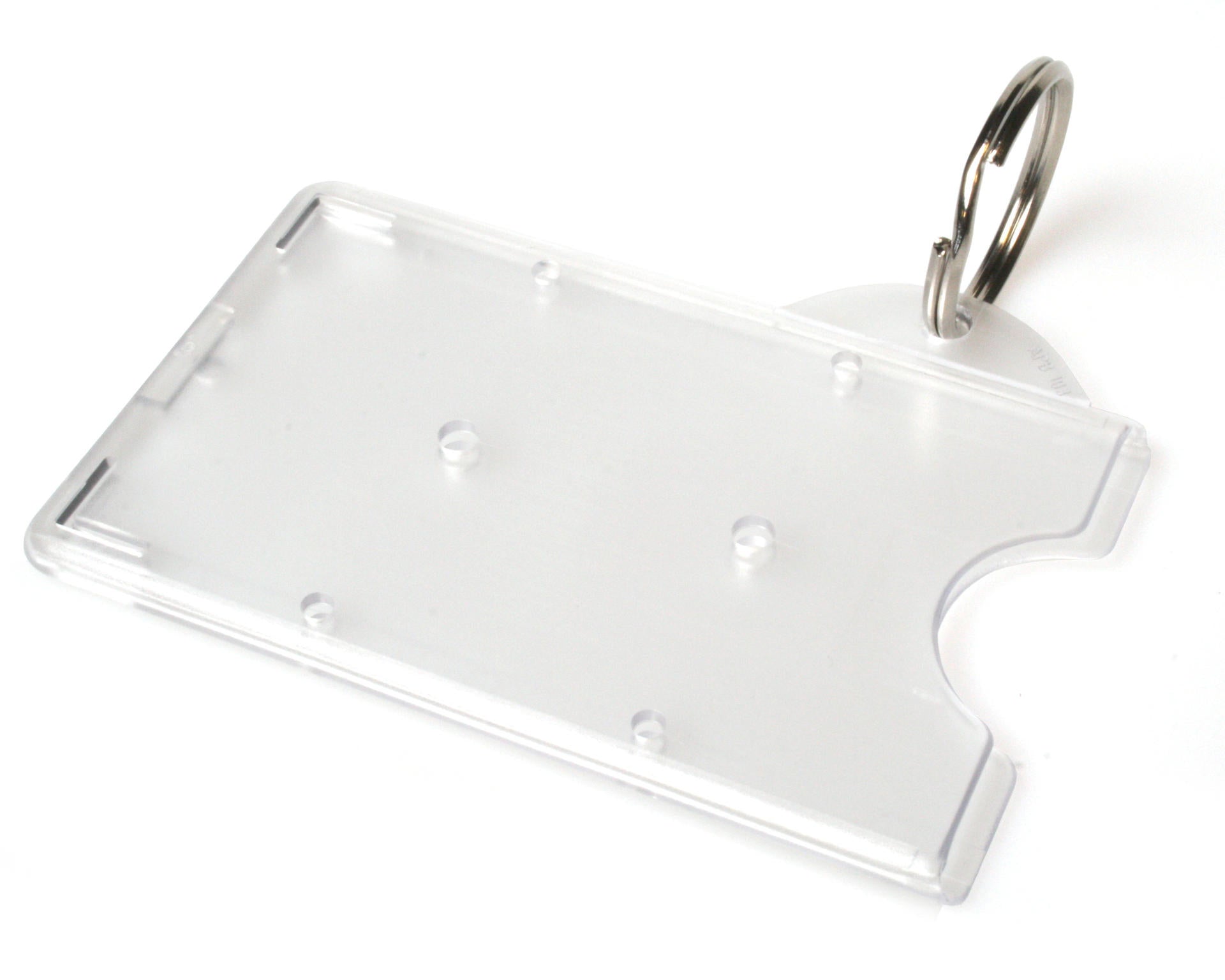 Enclosed Rigid Holders With Key Ring Attachment (Pack of 100)