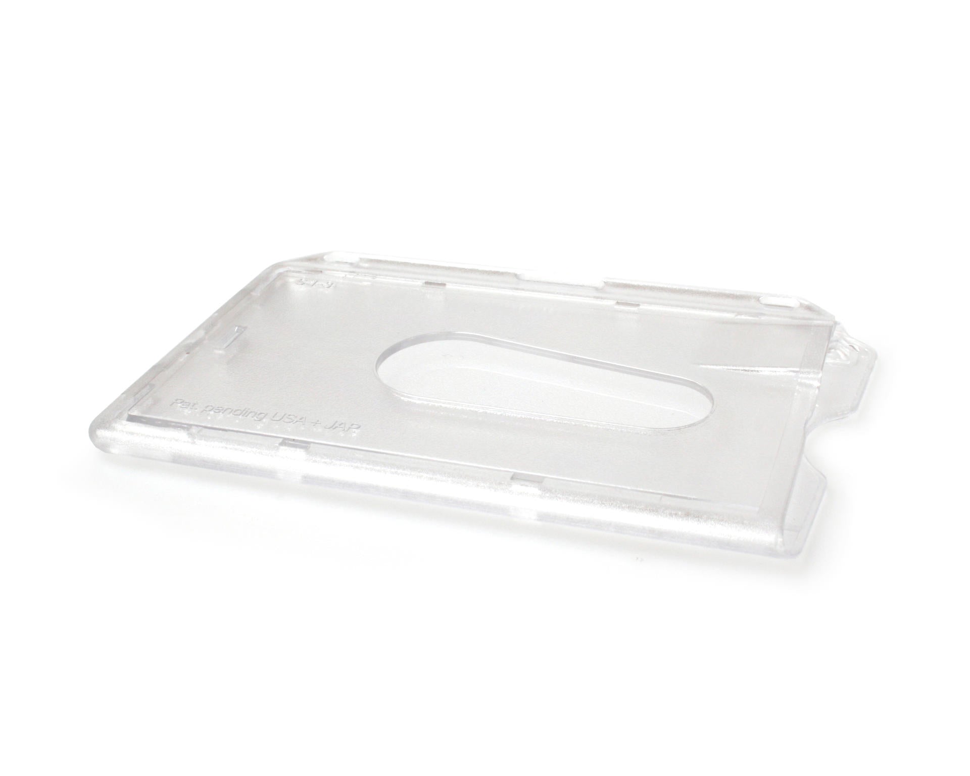 Enclosed Rigid Card Holders Frosted - Landscape, Horizontal (Pack of 100)