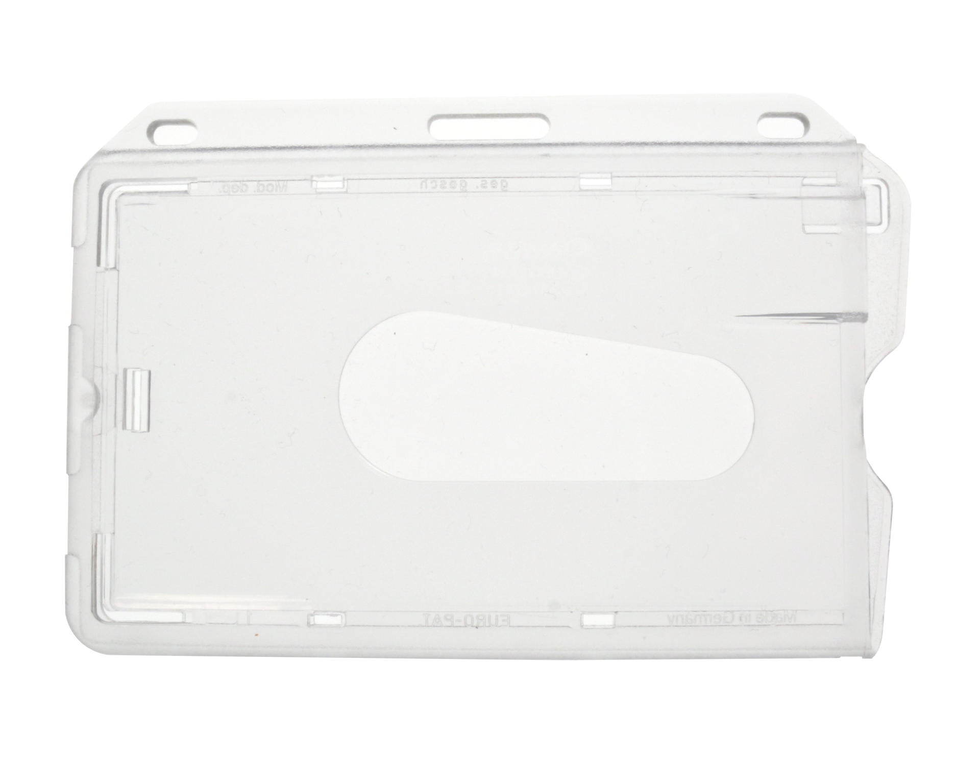 Enclosed Rigid Card Holders Clear Polished Premium - Landscape, Horizontal (Pack of 100)