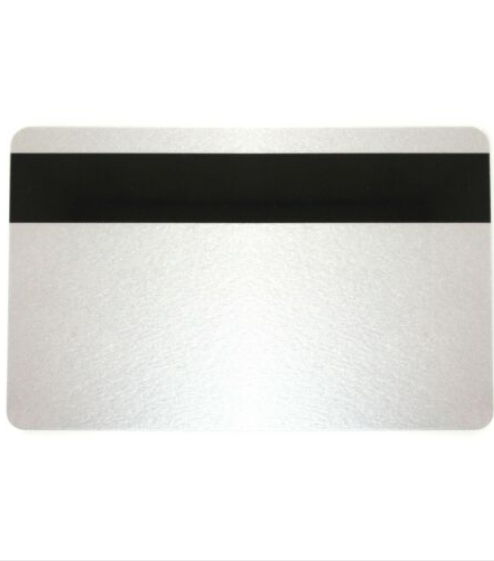 Blank Silver Plastic, CR80, 30Mil with HI-CO Magnetic Stripe - Pack of 100