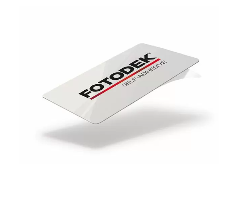 FOTODEK Premium | 250 Mic | Blank White | Self-Adhesive Back | - 100 Pack