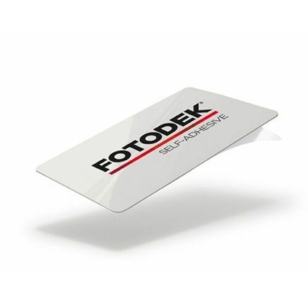 FOTODEK Premium | 400 Mic | Blank White | Self-Adhesive Back | - 100 Pack