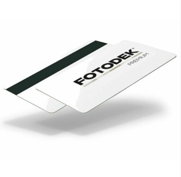 FOTODEK Premium | Blank White | 40% PET Mat Core | HiCo 4000oe Mag Stripe - 100