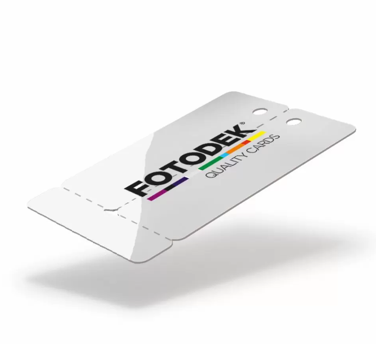 FOTODEK - Premium Blank White - 2up Key Tag Cards - 73mmx27mm
