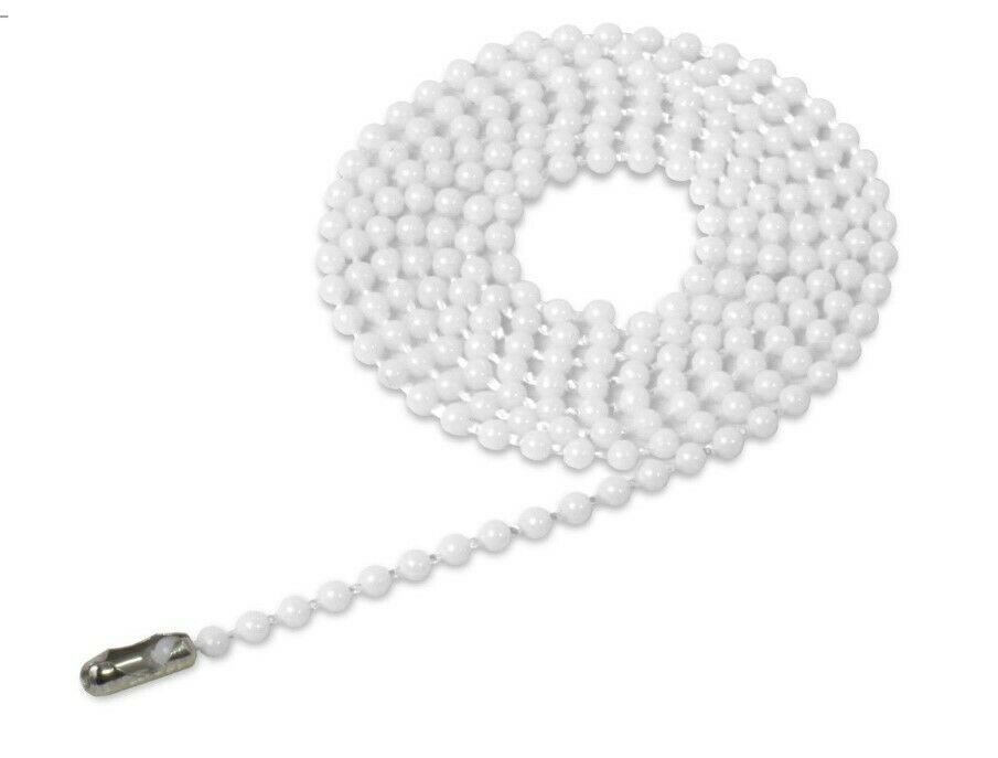 White Plastic Chain Necklace - 2.4mm bead - 75cm Long - 100 Pack