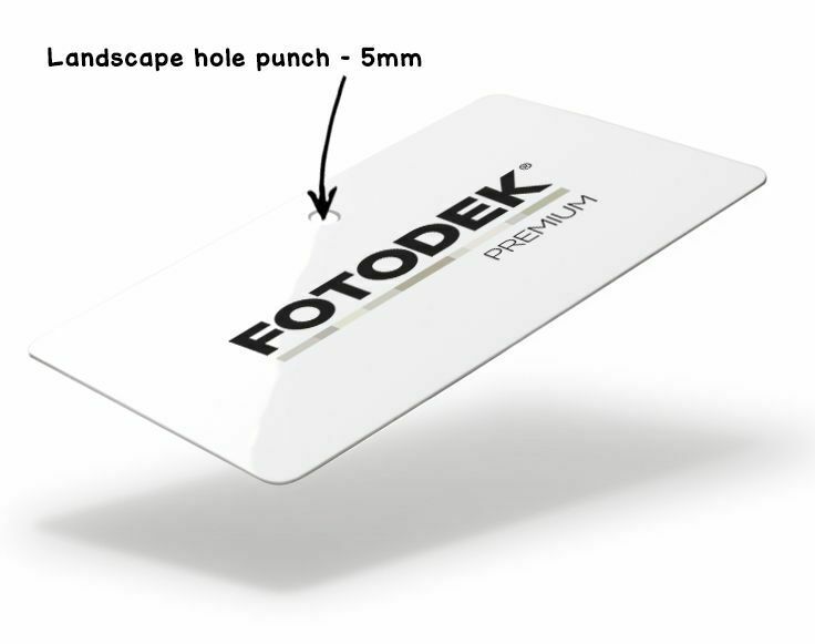 FOTODEK ‘ICE’ Premium Blank White with 5mm Landscape Hole Punched - 100 Pack