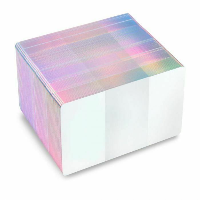 FOTODEK ‘ICE’ Premium Blank White with Holographic Silver Edge - 100 Pack