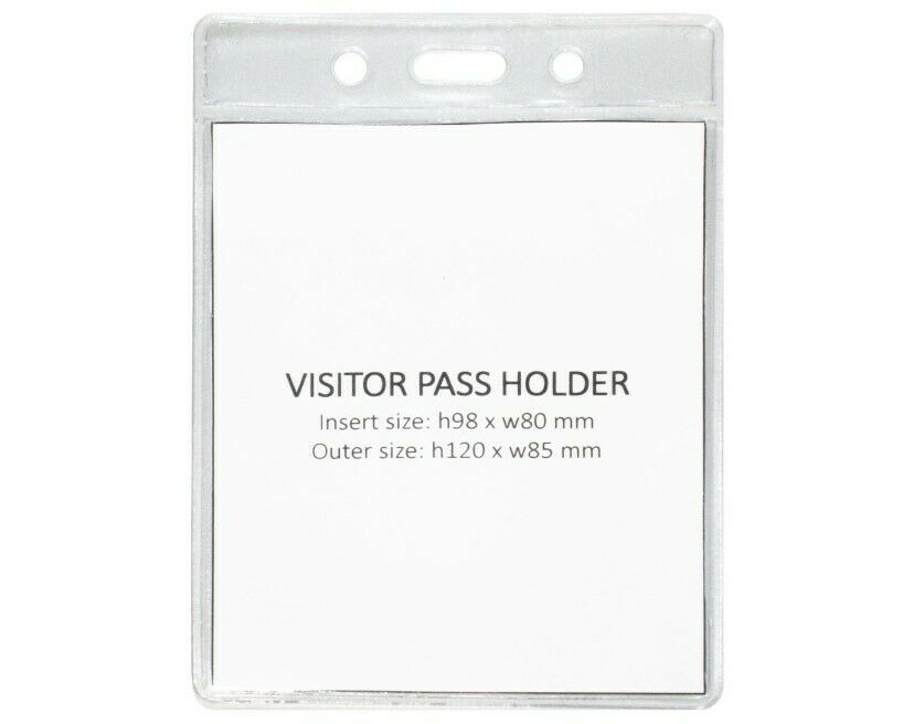 Clear Vinyl Visitor Card Holder, Eco Friendly - Portrait (Pack of 100)