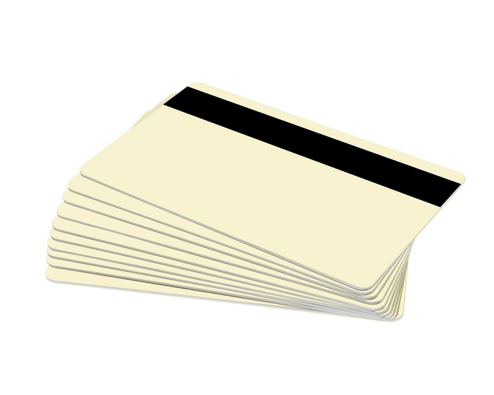 Cream Plastic Cards With Magnetic Stripe  (Pack of 100)