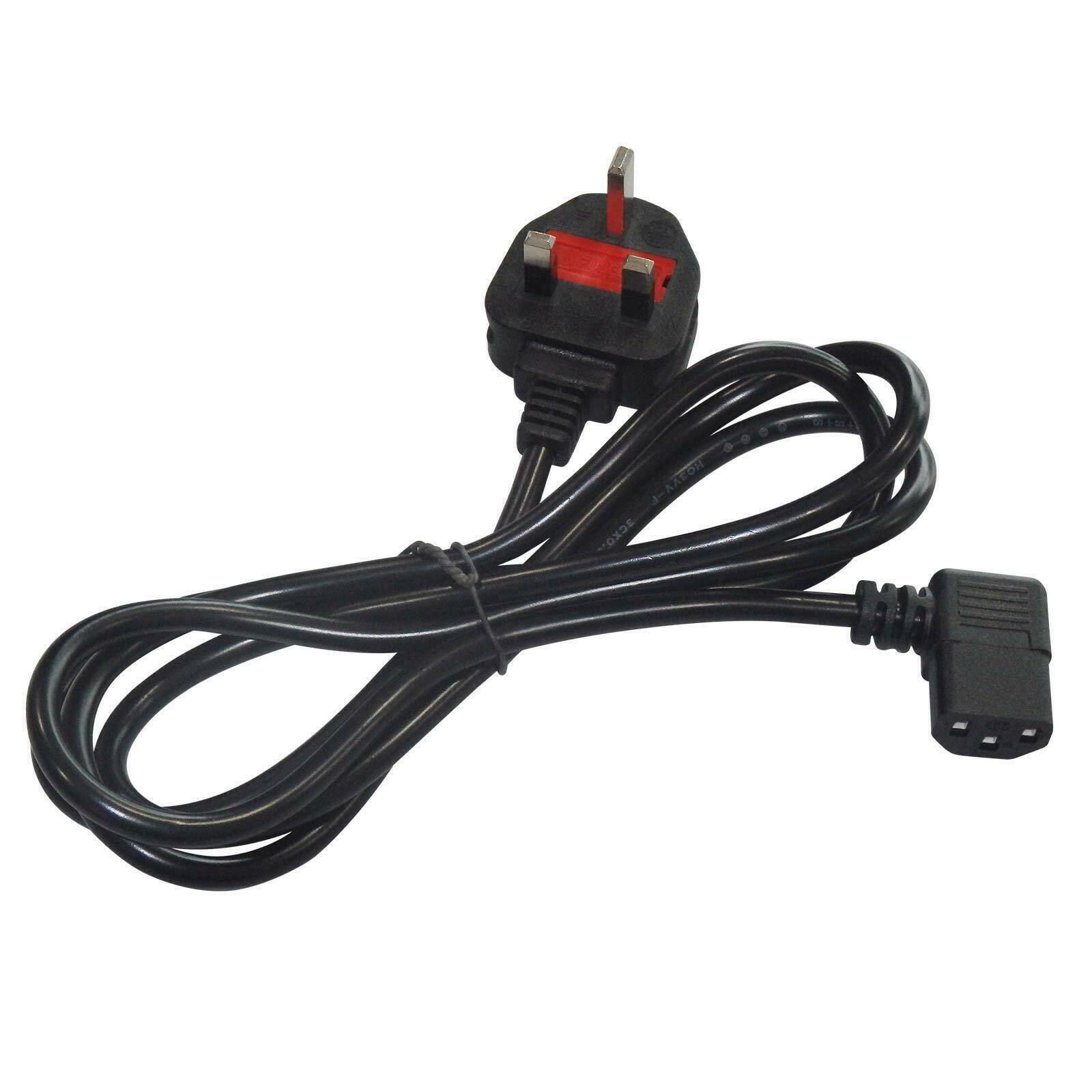 1.8M IEC Power Mains Lead Cable C13 Kettle Connector - BLACK