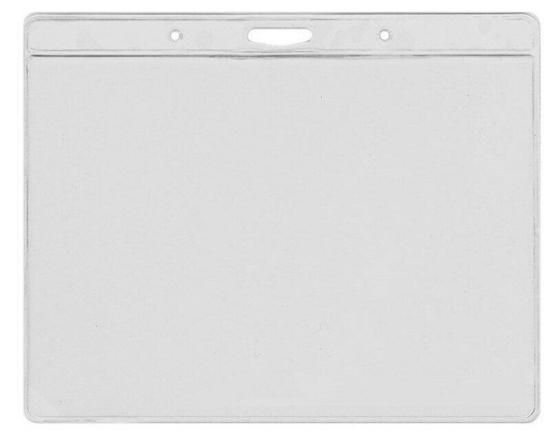 Vinyl Clear Visitor Pass Holder 145 x105 mm, Landscape - Pack of 100