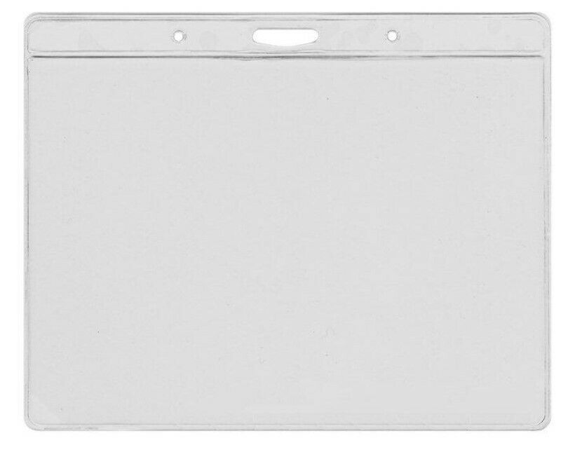 Vinyl Clear Visitor Pass Holder 145 x105 mm, Landscape - Pack of 100
