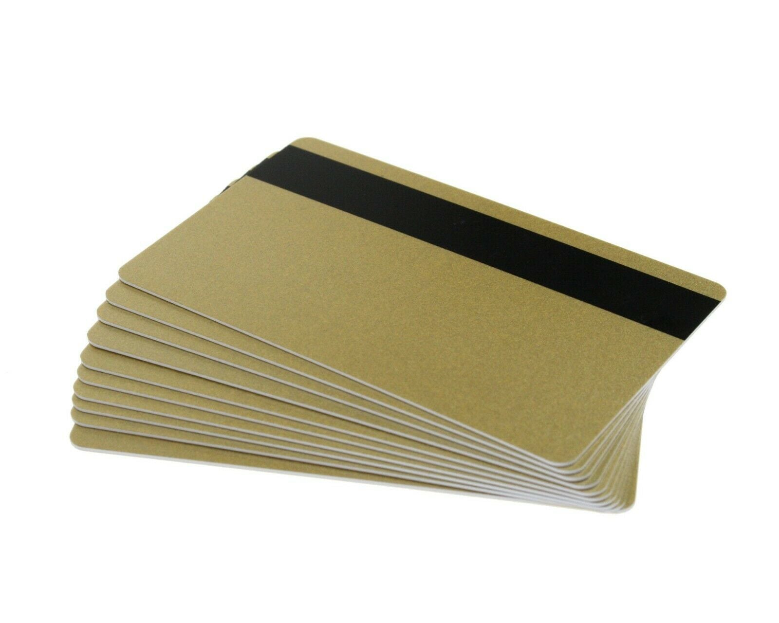 Blank Gold Plastic, CR80, 30Mil with HI-CO Magnetic Stripe - Pack of 100