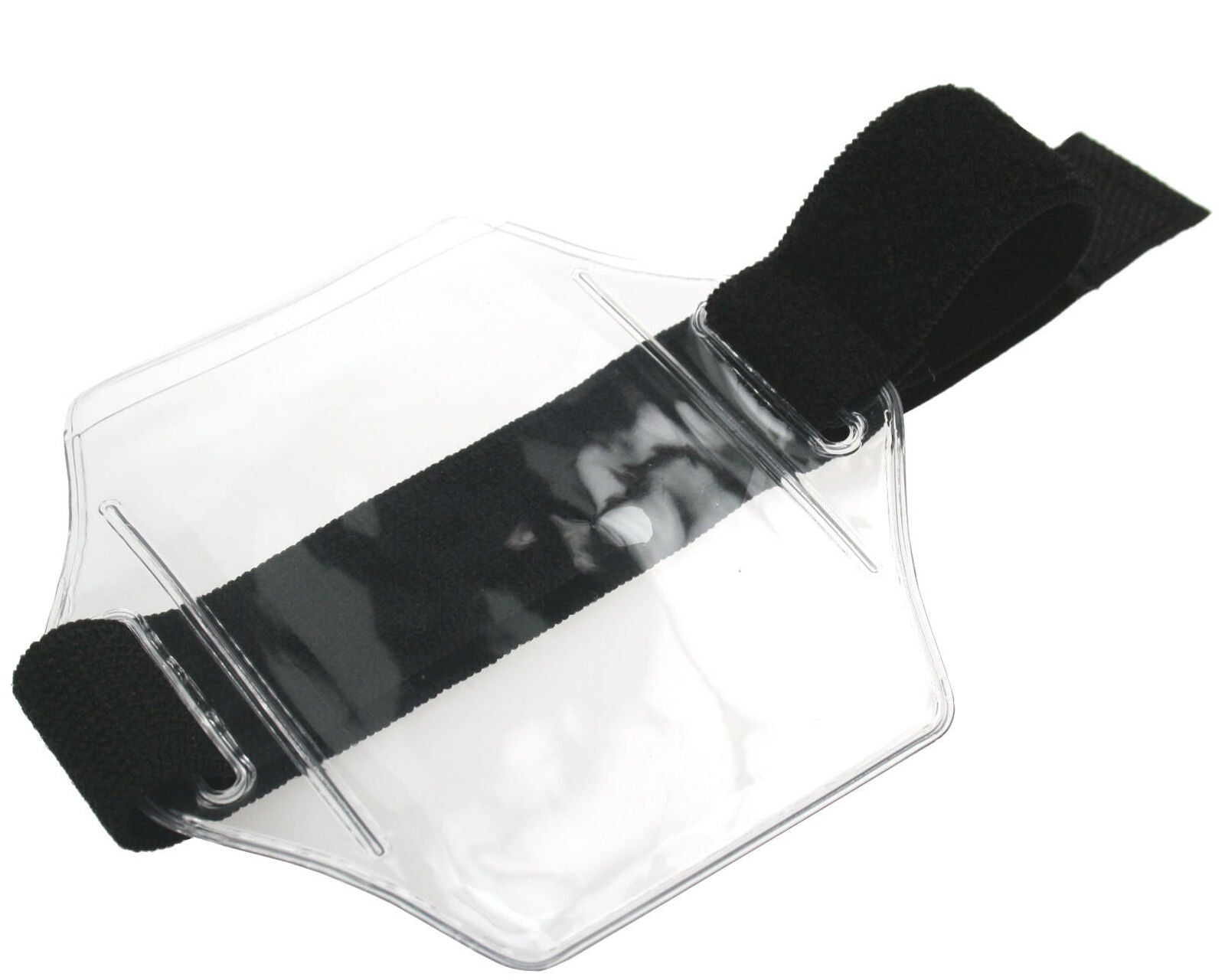 Black Vinyl Adjustable Armband Card Holder - Pack of 100